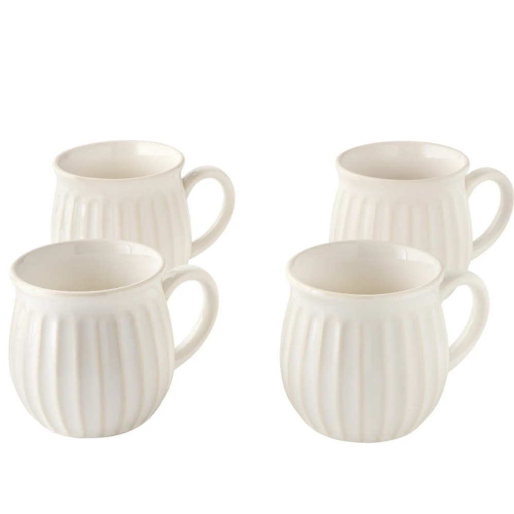 ❤️ New Pioneer Woman Colete Elegant Cream Ceramic Mug Set